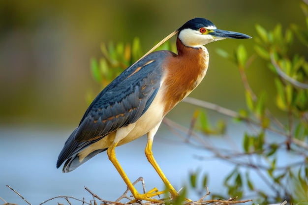 Nankeen Night Heron in Dalyellup Western Australia spring