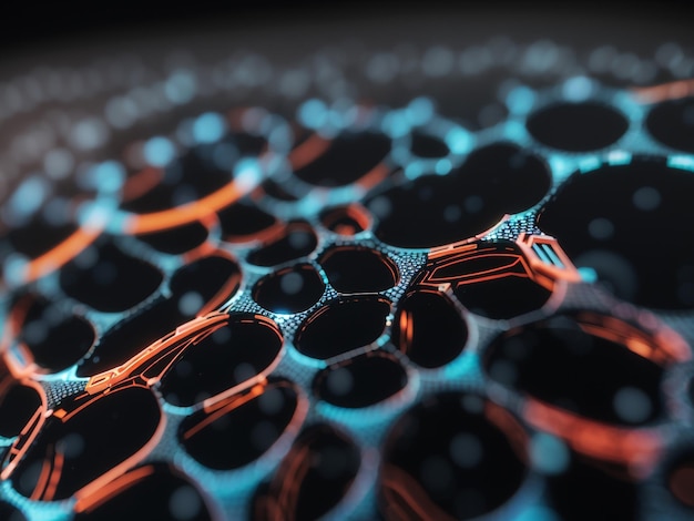 Photo nano marvels 3d carbon nanotubes on a dark background