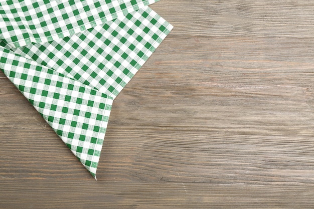 Napkin on wooden background