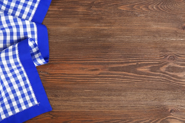 Napkin on wooden background