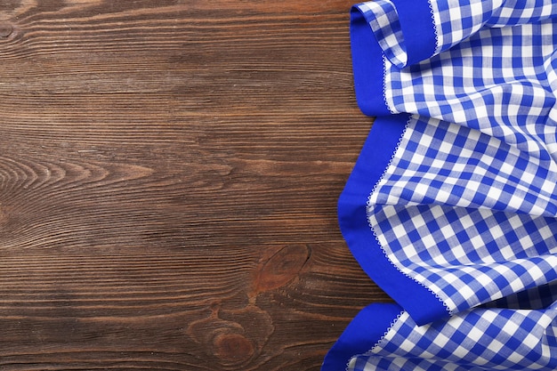 Napkin on wooden background