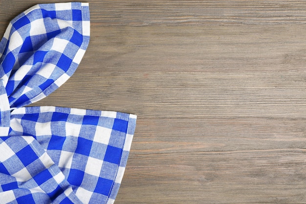 Napkin on wooden background