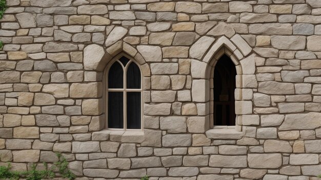 Photo narrow medieval window in a stone