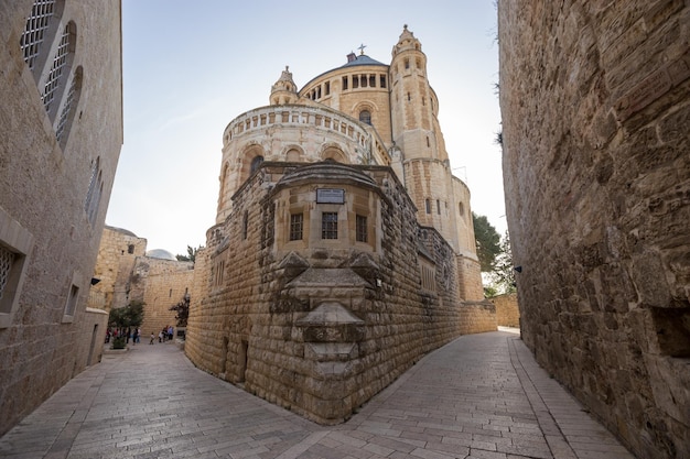 Narrow stone street in Jerusalem