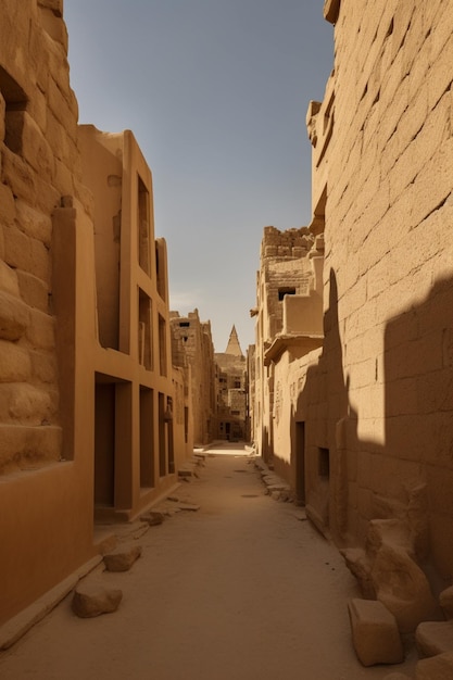 A narrow street in the ancient city of luxor