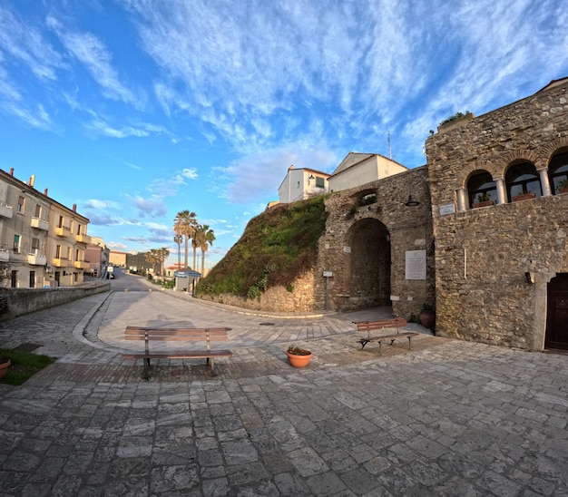 A narrow street in Termoli a seaside town in the province of Campobasso in Italy