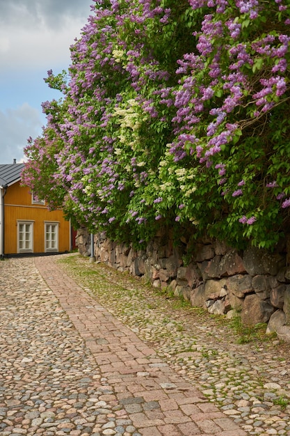 Narrow streets of the old town of Porvoo Finland