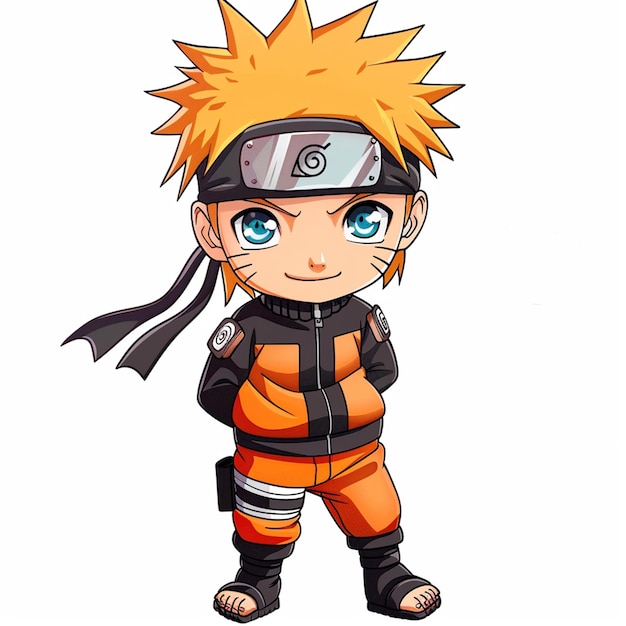 Naruto cartoon white background