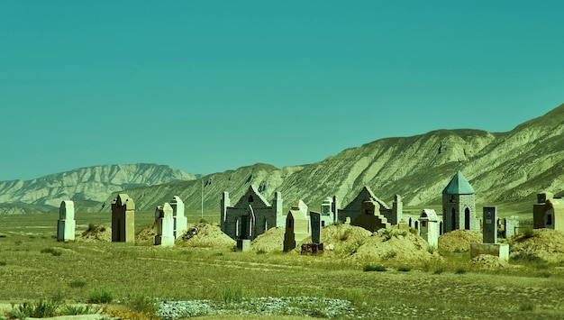 Naryn river valley Ancient cemetery