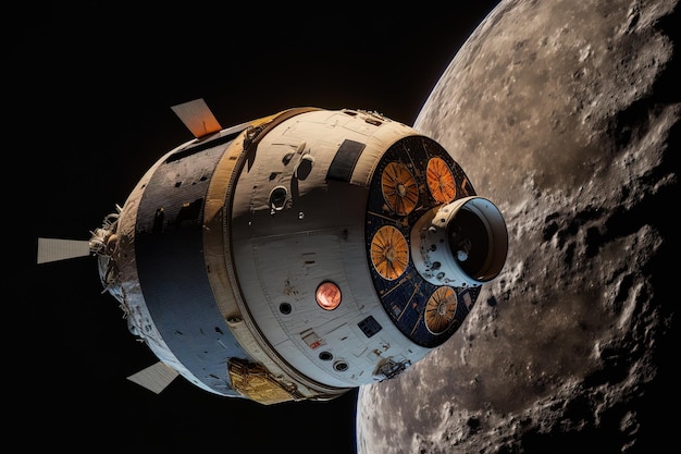 NASA provided the artemis space program and orion spacecraft in this photograph