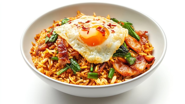 Nasi Goreng asian concept background isolated on a white background