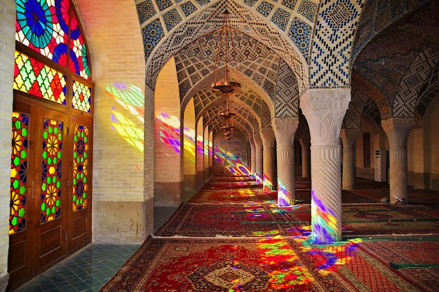 Nasir-ol-molk Mosque in Shiraz, Iran