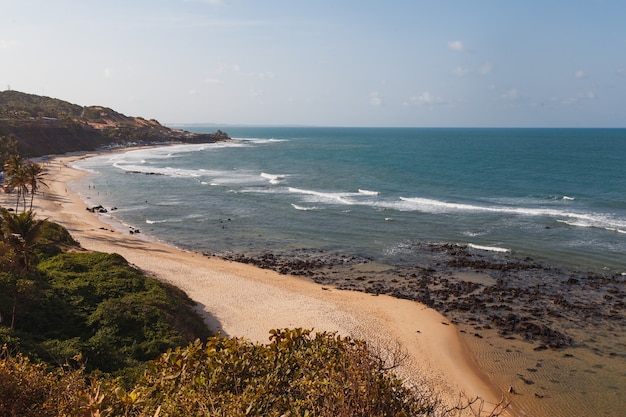 Natal, Rio Grande do Norte, Brazil - March 12 2021: Praia da Pipa in Rio Grande do Norte