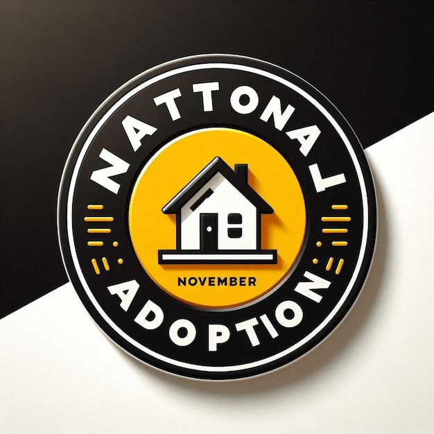 National Adoption month is observed every year in November 3D Rendering