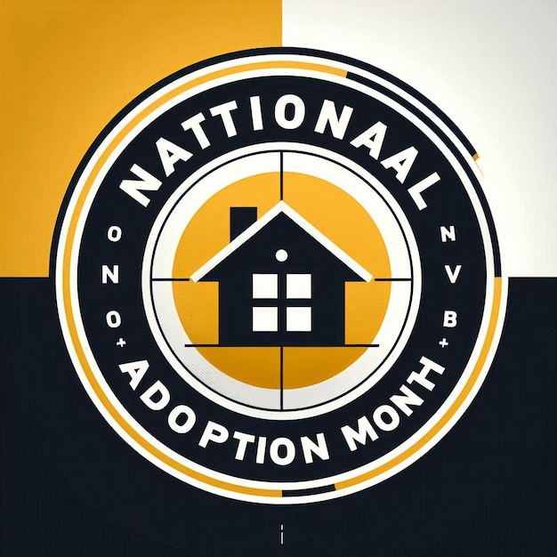 National Adoption month is observed every year in November 3D Rendering