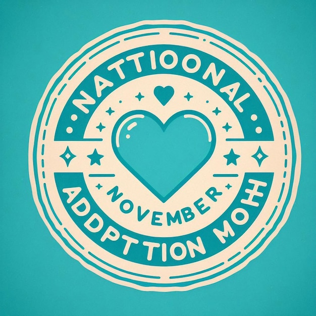 National Adoption month is observed every year in November Vector illustration