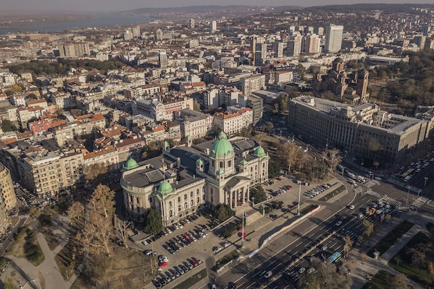 National Assembly of the Republic of Serbia. Aerial view