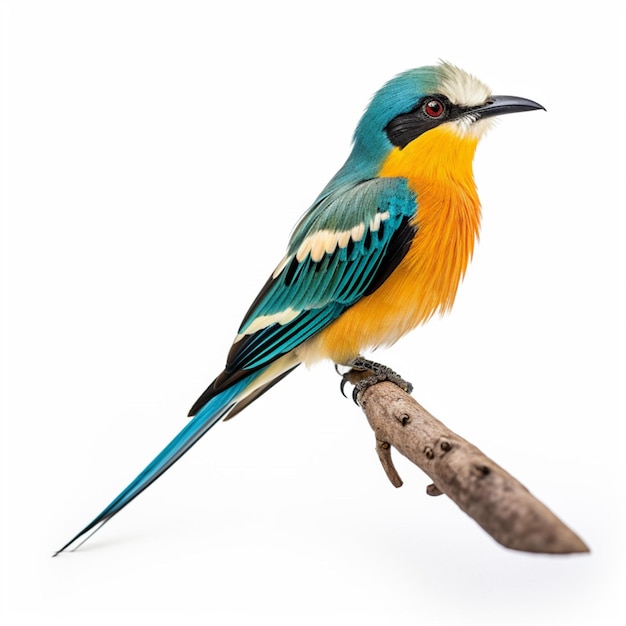 National bird of Tanzania with white background hig