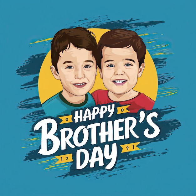 Photo national brothers day illustration brothers day design national brothers day poster