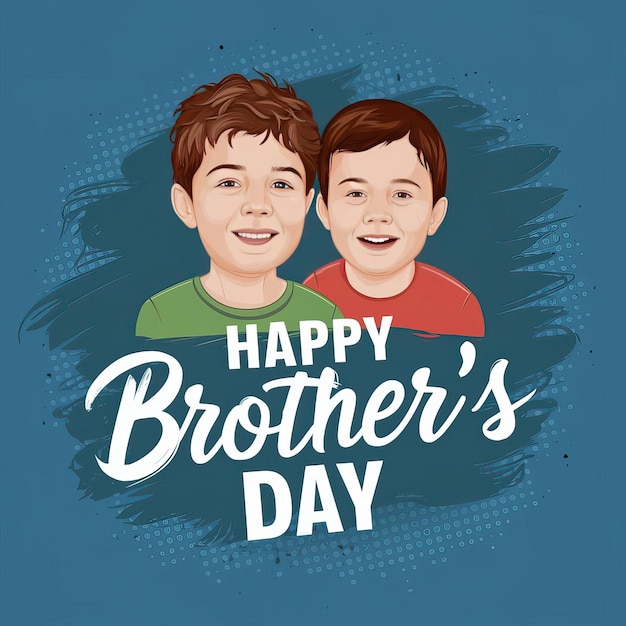 Photo national brothers day illustration brothers day design national brothers day poster