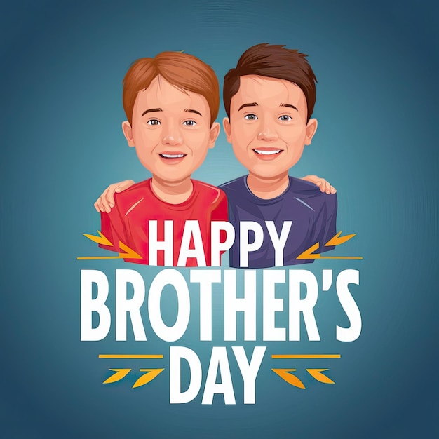 Photo national brothers day illustration brothers day design national brothers day poster