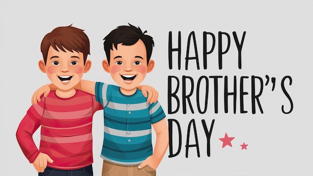 Photo national brothers day illustration brothers day design national brothers day poster