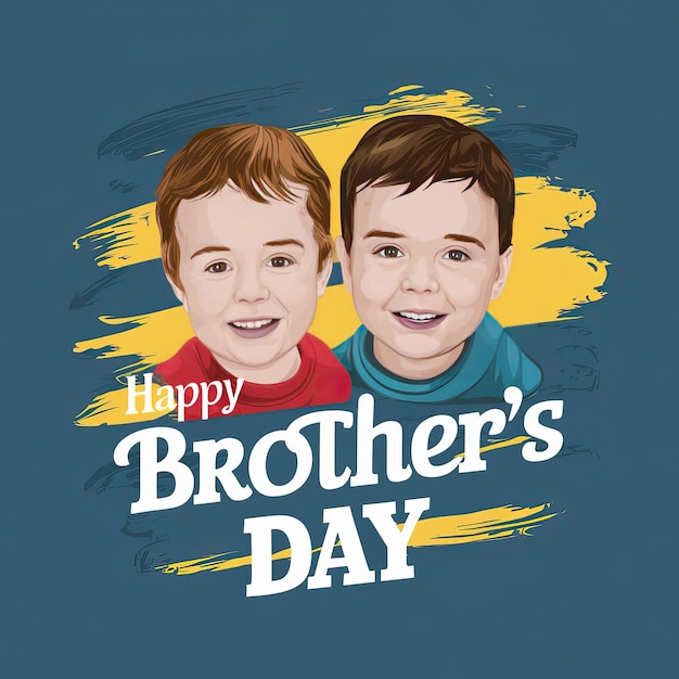 Photo national brothers day illustration brothers day design national brothers day poster