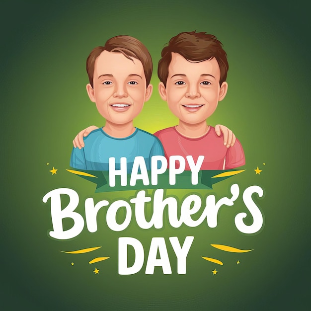 Photo national brothers day illustration brothers day design national brothers day poster