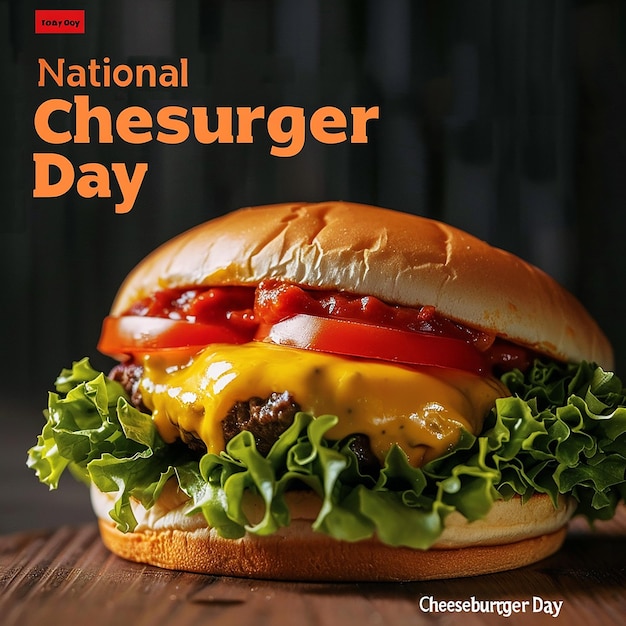 National Cheeseburger Day promotional box Instagram post