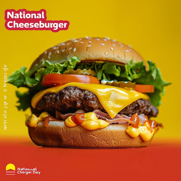 National Cheeseburger Day promotional box Instagram post