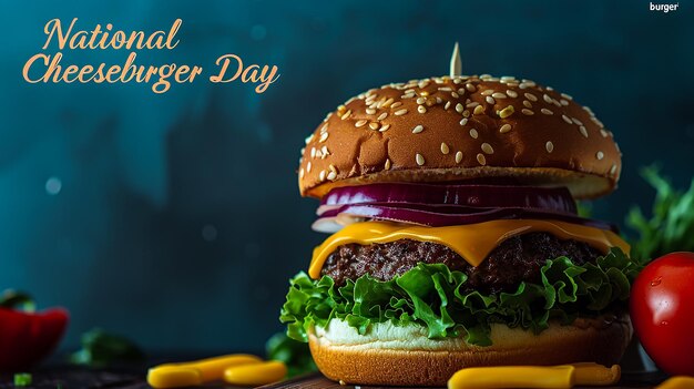 National Cheeseburger Day promotional box Instagram post