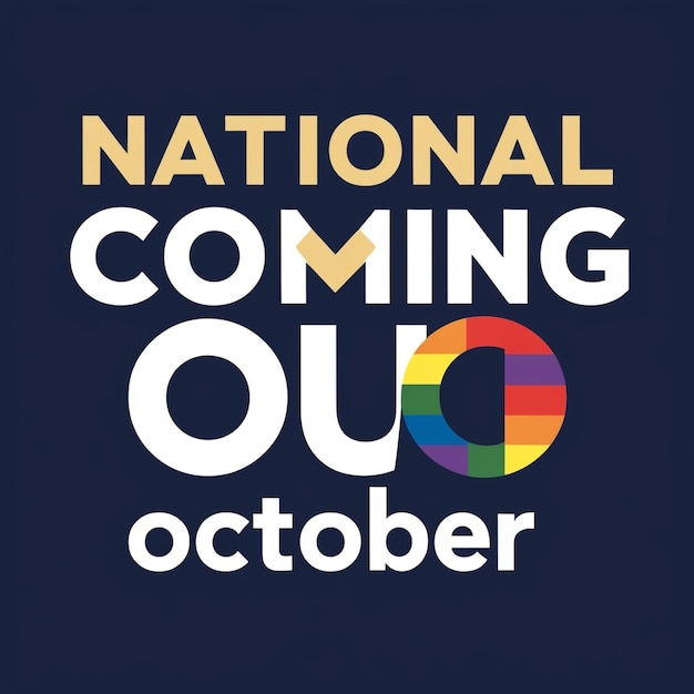 National Coming Out Day Awareness Vector Illustration