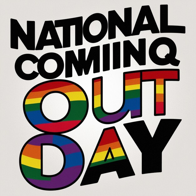 National Coming Out Day Background Banner and Card Template for Holiday Events