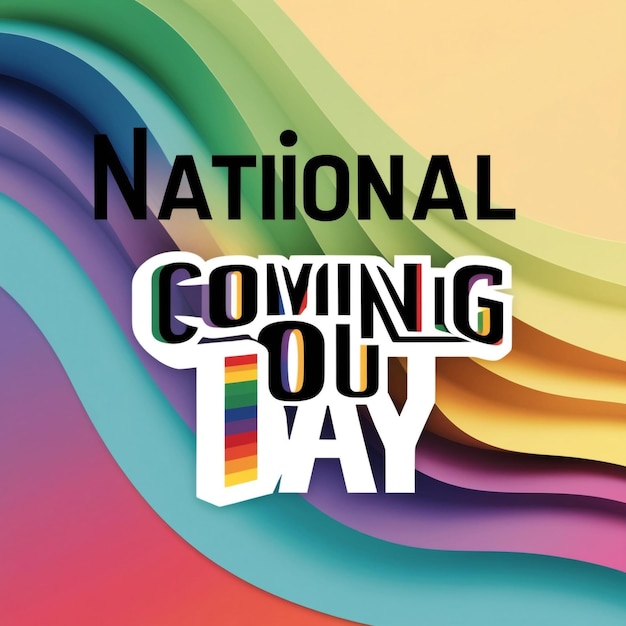 Photo national coming out day celebration template for background banner card and poster