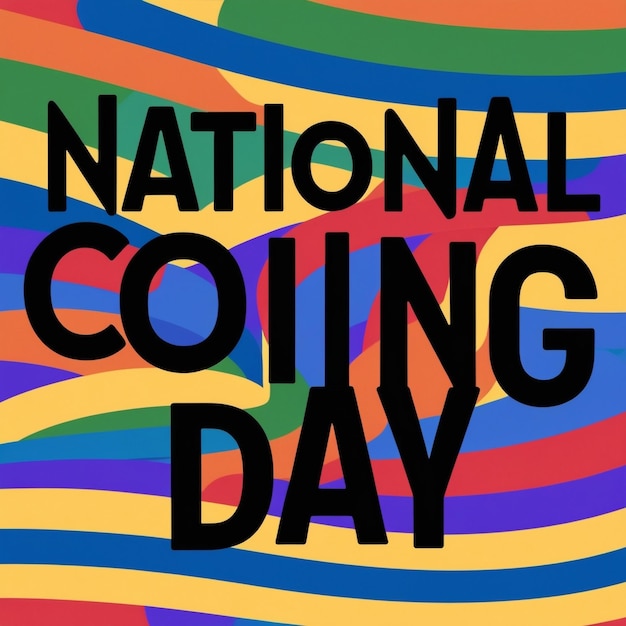 Photo national coming out day celebration template for banners cards and posters