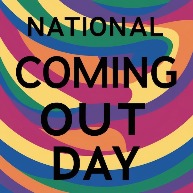 National Coming Out Day Celebration Template for Banners Cards and Posters