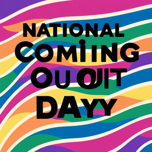 National Coming Out Day Celebration Template for Banners Cards and Posters