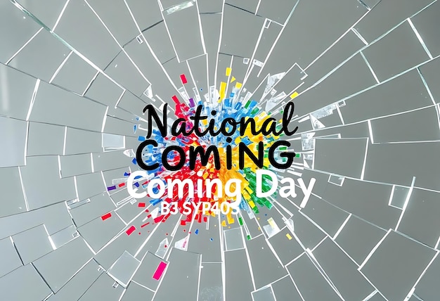 Photo national coming out day holiday concept template for background banner card poster