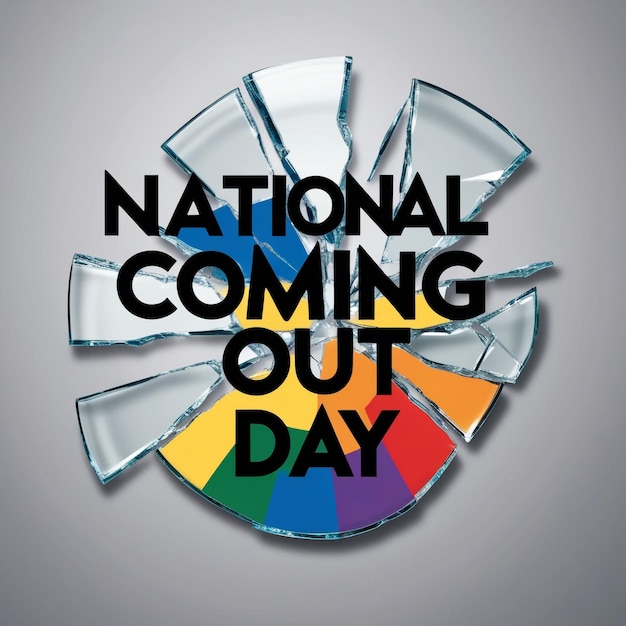 National Coming Out Day Template for Holiday Backgrounds Banners Cards and Posters