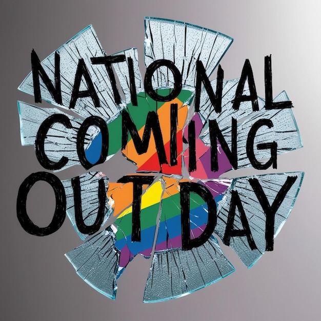 National Coming Out Day Template for Holiday Backgrounds Banners Cards and Posters