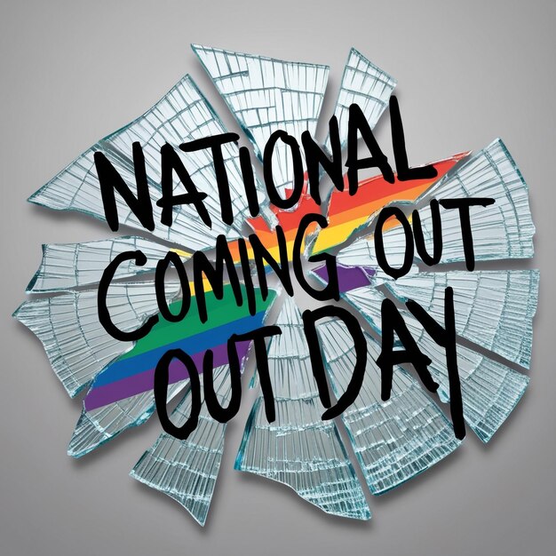 Photo national coming out day template for holiday backgrounds banners cards and posters