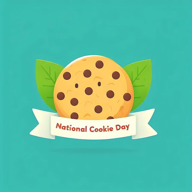 Photo national cookie day flat illustration