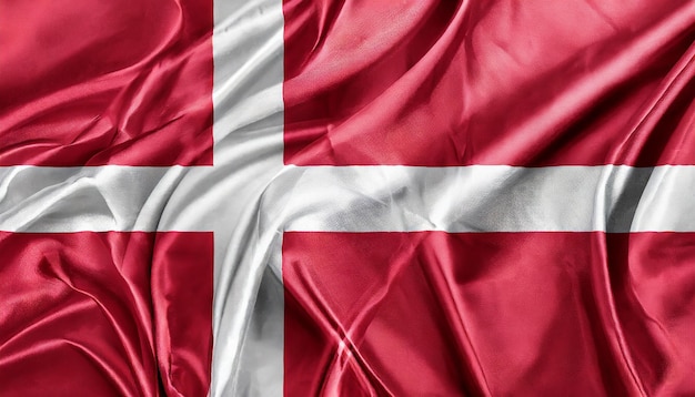 National Danish silk fabric flag Symbol of Denmark Banner for celebrating Independence Day