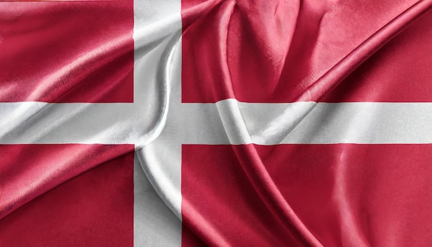 National Danish silk fabric flag Symbol of Denmark Banner for celebrating Independence Day