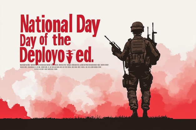 National Day Of The Deployed background vector illustration