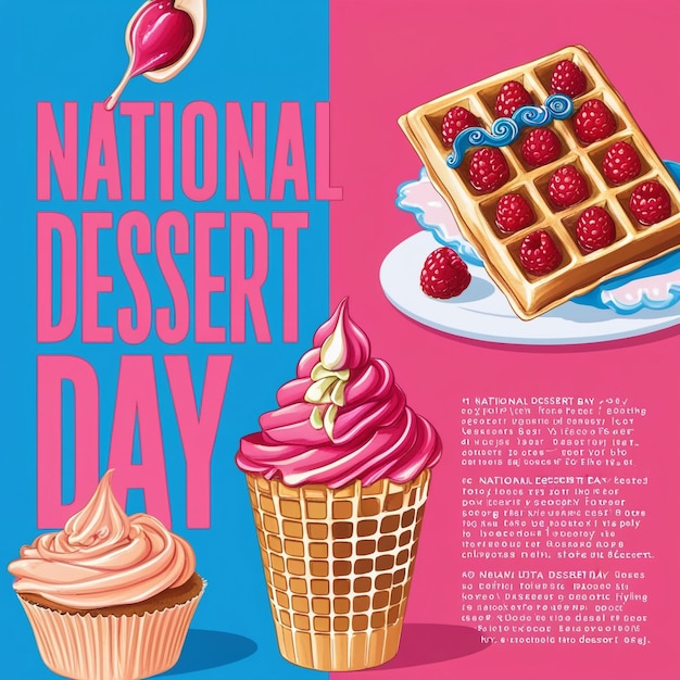 Photo national dessert day promotional instagram post