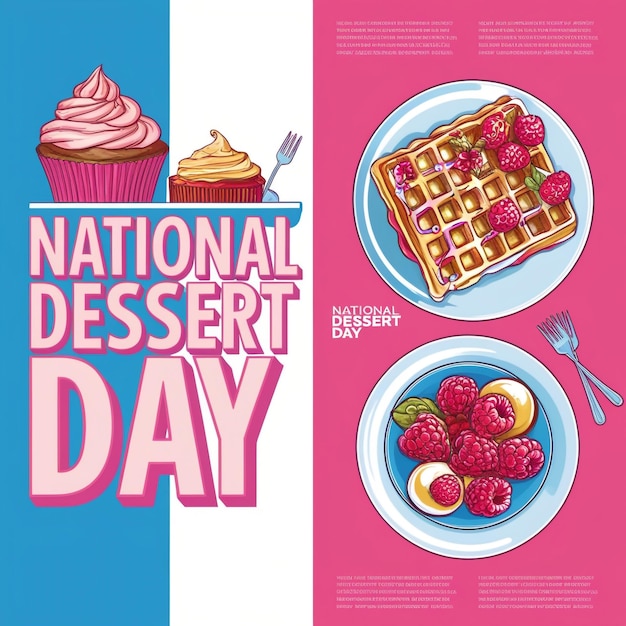 Photo national dessert day promotional instagram post