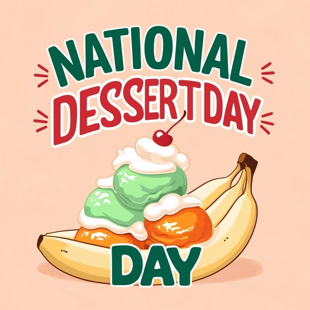 National Dessert Day Vector Design Template for Celebration Use Flat Design EPS 10