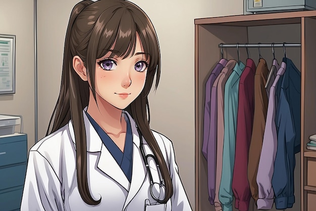 National Doctors Day a doctor at work time lapse anime girl design