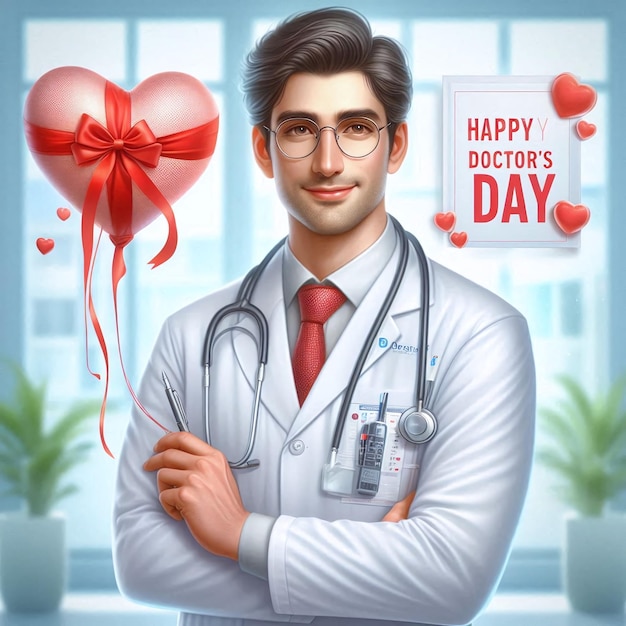 Photo national doctors day illustration ai generated